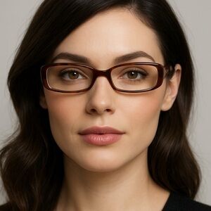 Vintage Miu Miu Y2K Black Oval Eyeglasses Frames Designer Logo